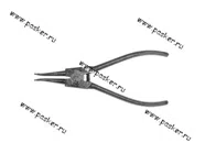 Съемник стопорных колец на расжатие прямой|Код 6272
