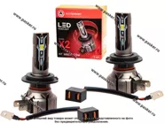 Лампа светодиод 12V H7 AUTOPROFI 6000K 4000Lm 2шт X2-H7|Код 63019
