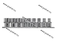 Головки торцевые 1/2  9 предметов 10-22 KRAFT 700312|Код 63102