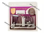 Секретки на номерные знаки под винт хром конусная головка в блистере с ключем|Код 63529