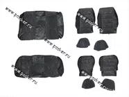 Чехлы Daewoo Nexia с 2008г жаккард/кожзам задняя спинка целая|Код 64121