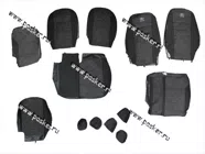 Чехлы Ford Focus-3 с 2011г жаккард/кожзам задняя спинка раздельная|Код 64125