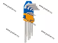 Ключи шестигранные с шаром  9 предметов KRAFT 700563|Код 6450