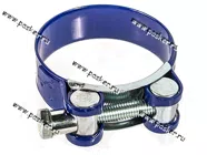 Хомут COMFORT 52-55 силовой одноболтовый синий|Код 64598