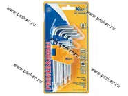 Ключи торцевые Г-образные TORX 9 предметов T10-T50 укороченные KRAFT 700567|Код 65467