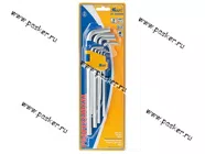 Ключи шестигранные  9 предметов 1,5-10 удлененные KRAFT 700568|Код 65470
