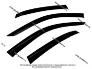 Дефлектор боковых окон Cobra Tuning JAC JS6 2022- 4шт J30822|Код 68399