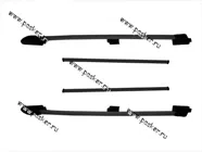 Багажник LADA Largus рейлинги продольные на крышу + 2 поперечины черные|Код 6917