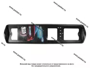 Рамка заднего номерного знака Премиум подсветка боковая черная АВ-ПР02-ч|Код 69500