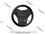 Оплетка на руль LECAR М кожа волнистый обод черная|Код 70325