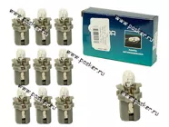 Лампа 24V 1.2W B8.3d BAX10s Nord YADA с патроном [упаковка 10 шт.]|Код 72892