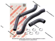 Патрубки радиатора 2110-2112 16 кл с термостатом 21082-1306010 3 шт 6 хомутов ROSTECO|Код 75239