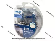 Лампа галоген 12V H4 60/55W P43t Philips WhiteVision ultra +60% яркости 12342WVUSM|Код 77004