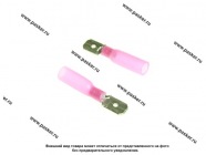 Клемма штыревая 6,3мм папа Nord YADA луженая изолированная термоусаживаемая красная 0,5-1,5мм|Код 11198