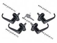 Ручки дверей УАЗ-469 наружные полулюкс с ключом 4 шт|Код 11979