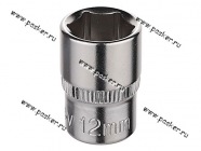 Головка торцевая 12 1/4 короткая 6-гранная KRAFT KT 700650|Код 12350