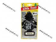 Ароматизатор LITTLE TREES Елочка черный лед большая|Код 15051