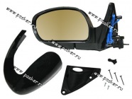 Зеркало боковое 2108-099 2113-15 левое антиблик желтый обогрев трос С.Петербург|Код 15841