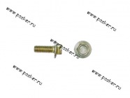 Болт М6х16 крепления кронштейна бокового стекла 2108 с зубчатым буртиком|Код 16282