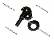 Жиклер омывателя универсальный с гайкой черный 2 отверстия|Код 1695