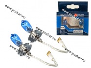 Лампа галоген 12V H3 55W Pk22s ДиаЛуч Blue 2шт|Код 17661