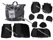 Чехлы Renault Sandero Logan с 2014г жаккард/кожзам задняя спинка раздельная|Код 18590