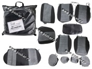 Чехлы 2190 Granta велюр/кожзам задняя спинка целая|Код 18625