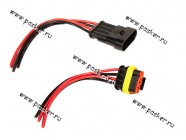 Колодка соединительная 4 контактная 1,5мм гермитичная с проводом|Код 21522