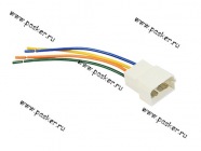 Колодка соединительная 4 контактная 6,3мм штырь с проводом 0,75мм AVKOPRO|Код 21529