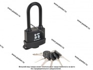 Замок навесной всепогодный АЛЛЮР ВС1Ч- 375ПД d8,5мм длинная дужка 6 ключей|Код 23192