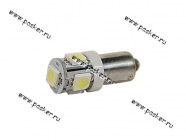 Лампа светодиод 12V4W BA9s Nord YADA 5SMD белая|Код 23627