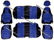 Чехлы 2109 экокожа/кожзам синие|Код 24894