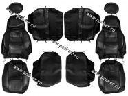 Чехлы 2111,12,71,72 экокожа/кожзам задняя спинка раздельная черные|Код 24987