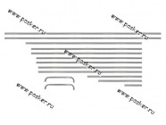 Молдинги кузова 2103,06 хром|Код 2854