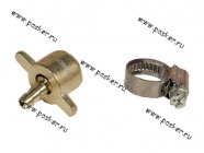 Гайка-барашек рессивера компрессора под шланг D6мм + хомут ANDYCAR|Код 29313