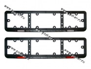 Рамка номерного знака DELTA с надписью и катафотами 2шт АВ007-ч|Код 30317