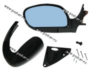 Зеркало боковое 2108-099 2113-15 левое антиблик голубой обогрев трос С.Петербург|Код 31492