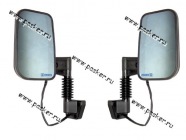 Зеркало боковое УАЗ левое+правое черные антиблик темно-синий обогрев ERGON|Код 33492