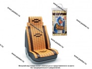 Накидка на сиденье деревянная массажная Nova Bright 44178|Код 33558