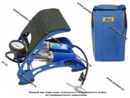 Насос ножной с манометром (2 цилиндра) в сумке KRAFT 810002|Код 33699