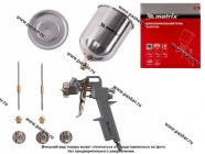 Краскопульт с верхним бачком 600мл сопло1,2/1,5/1,8мм 230л/мин Matrix 57314|Код 37369