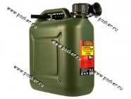 Канистра 10л пластик с наливным устройством для ГСМ Garde усиленая зелено-оливковая|Код 37968