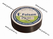 Изолента Folsen 19ммX20м 120мкм черная|Код 38605