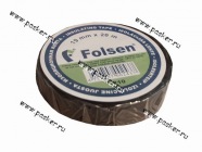 Изолента Folsen 19ммX20м 180мкм черная Premium от-18С до+105С|Код 38613