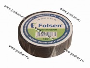 Изолента Folsen 19ммX20м 120мкм черная пламягасящая|Код 38614