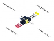 Колодка соединительная 2 контактная 1,5мм гнездо АВТОЭЛЕКТРОНИКА герметичная|Код 38715