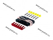 Колодка соединительная 6 контактная 1,5мм гнездо герметичная от 0,75-1,50мм кв АВТОЭЛЕКТРОНИКА|Код 38745