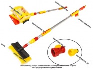 Щетка для мытья а/м Garde SH964 телескопическая 98-168см на шланг с краном ширина щетины 25см|Код 39333