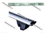 Багажник иномарки универсальный аэродинамический алюминиевый на рейлинги 2-е поперечины 1,3 м DELTA|Код 40242