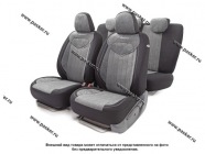 Чехлы универсальные AUTOPROFI SIGNATURE SGN-1505 BK/D.GY велюр чёрные/т-серые|Код 40694